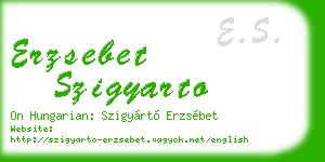 erzsebet szigyarto business card